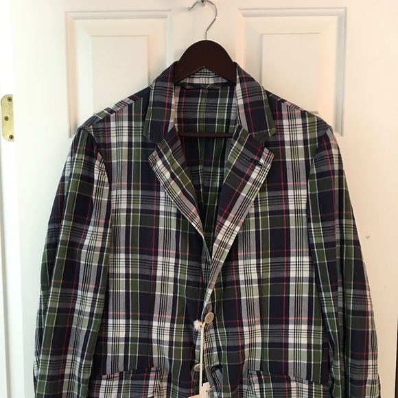 Aspesi Plaid Sportcoat 38 Tailored Slim Fit NWT! Summer fit!